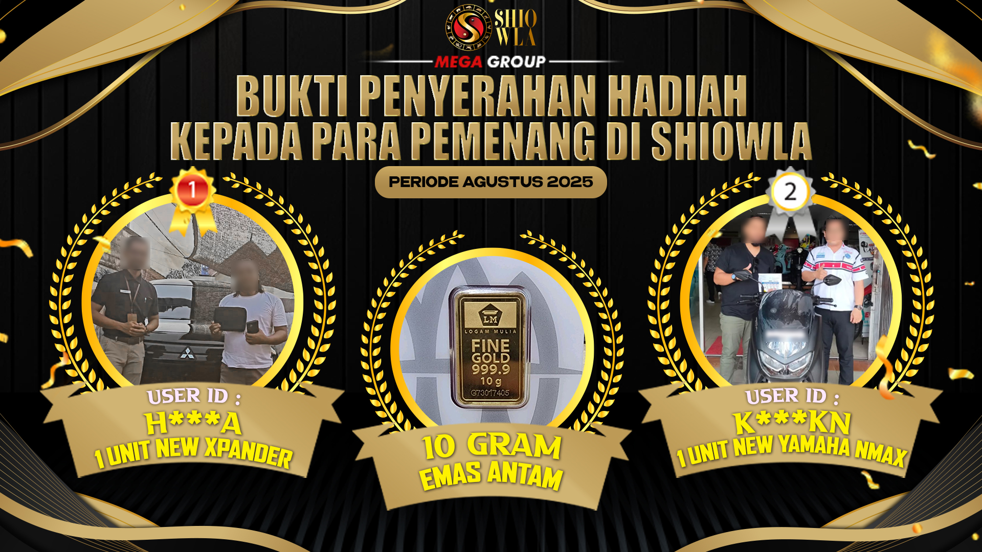 Selamat Kepada Member Setia SHIOWLA Sudah Memenangkan Satu Unit Mobil New Xpander