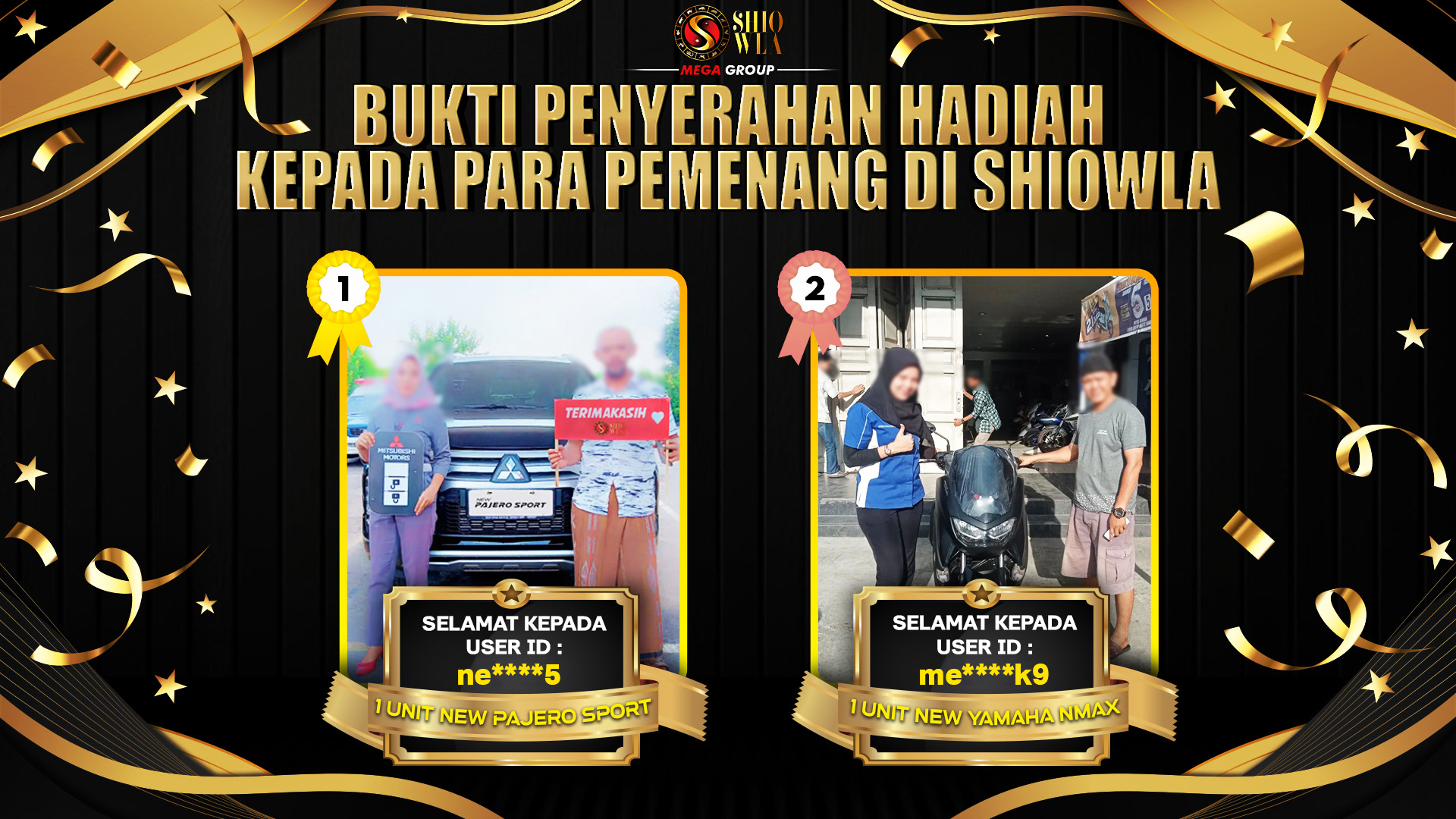 Selamat Kepada Member Setia Shiowla Sudah Memenangkan Satu Unit Mobil Pajero Sport